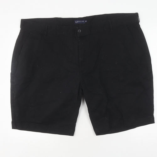 Badrhino Men's Black Chino Shorts Size 46