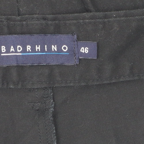 Badrhino Men's Black Chino Shorts Size 46