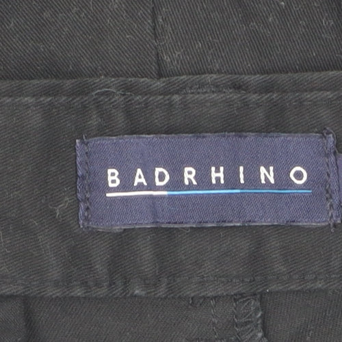 Badrhino Men's Black Chino Shorts Size 46