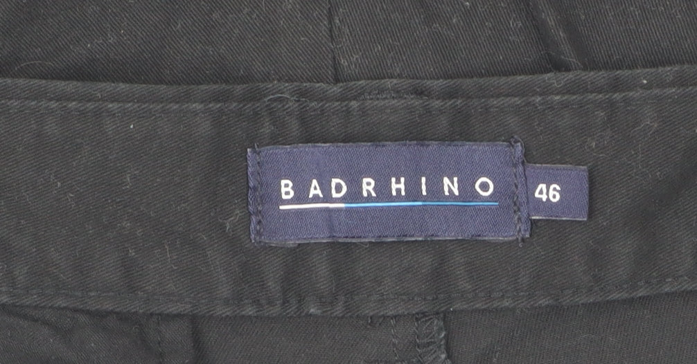 Badrhino Men's Black Chino Shorts Size 46