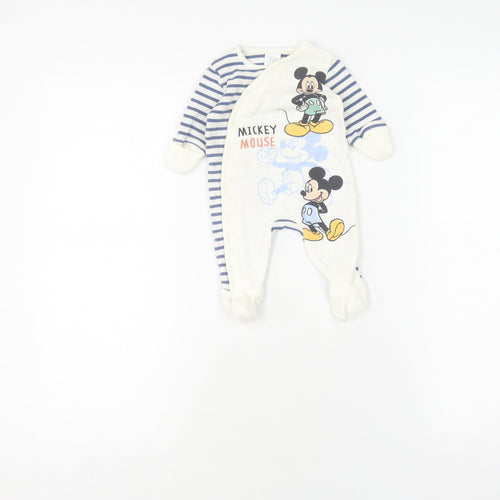 Disney Baby Unisex Newborn Blue Striped Babygrow
