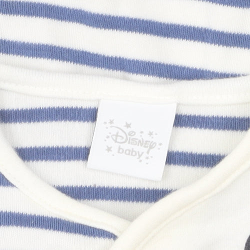 Disney Baby Unisex Newborn Blue Striped Babygrow