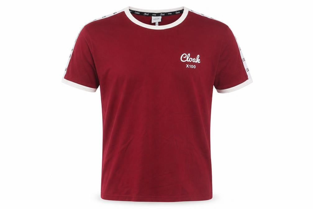 Front view of Cloak Men's Red XL T-Shirt, Crew Neck