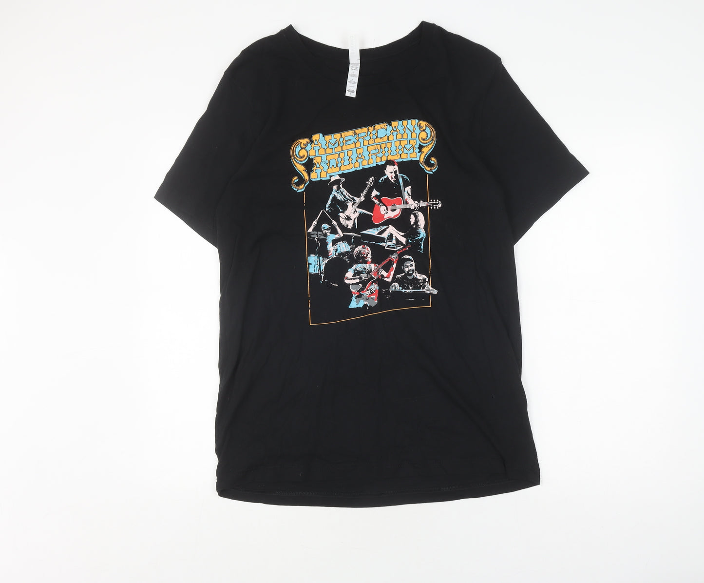 BELLA + CANVAS Men's Black Music Graphic T-Shirt Size L