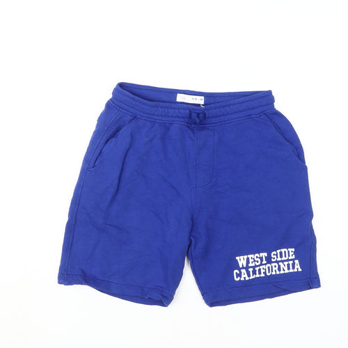 Zara Boys Blue Sweat Shorts Size 11 Years Elastic Waist
