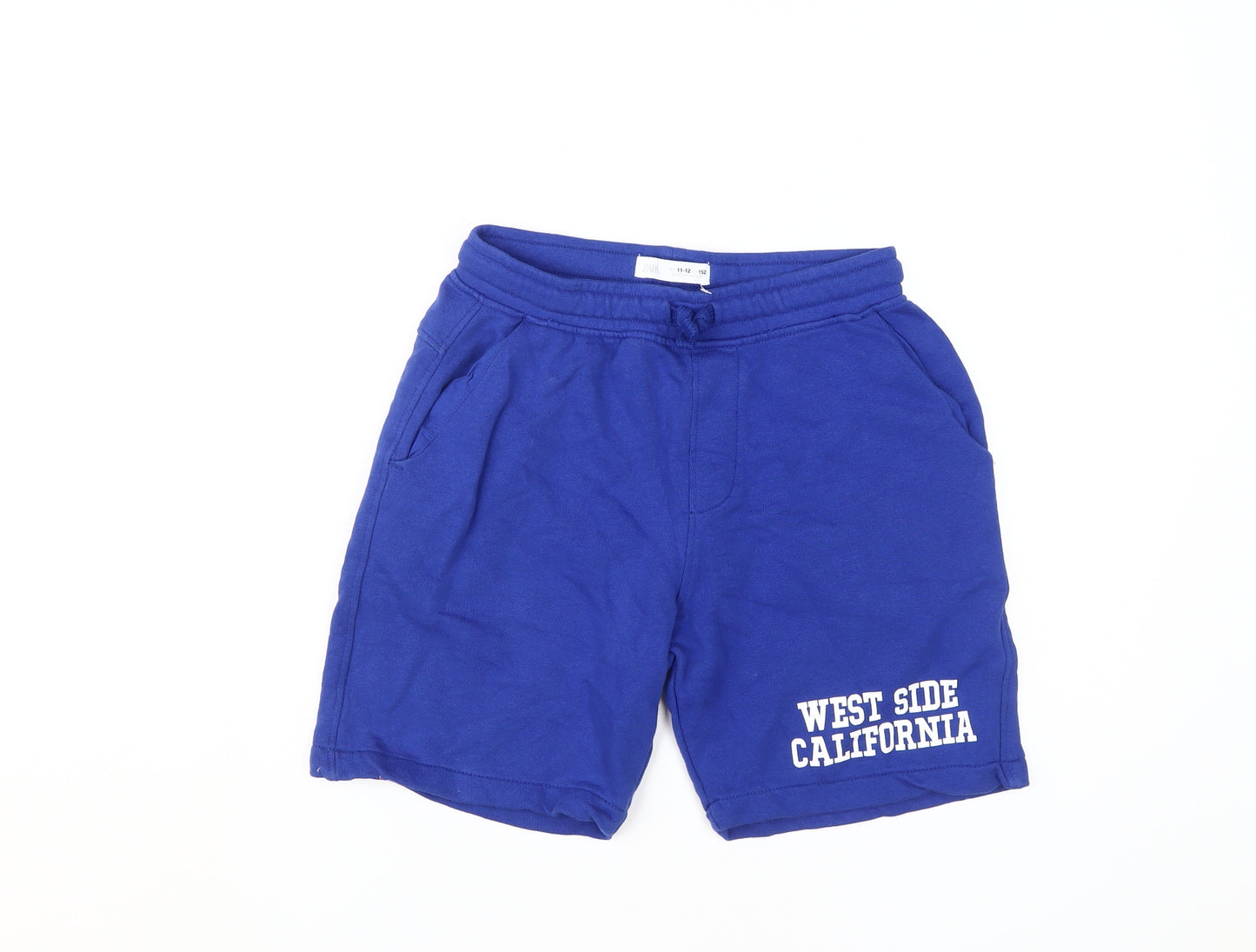 Zara Boys Blue Sweat Shorts Size 11 Years Elastic Waist