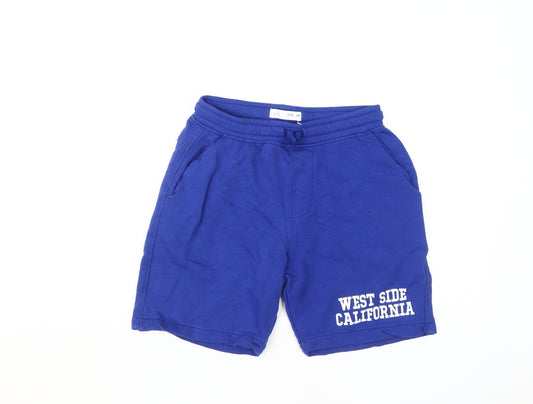 Zara Boys Blue Sweat Shorts Size 11 Years Elastic Waist
