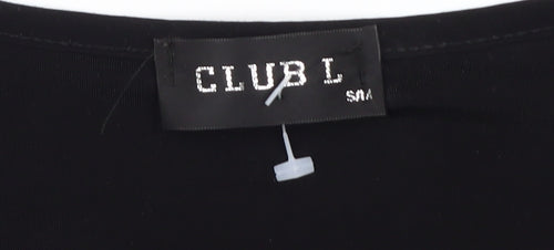 Club L Women's Black Bodycon Dress S Beaded Party