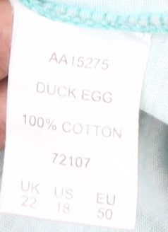 Cotton Traders Women's Blue Dragonfly T-Shirt Size 22