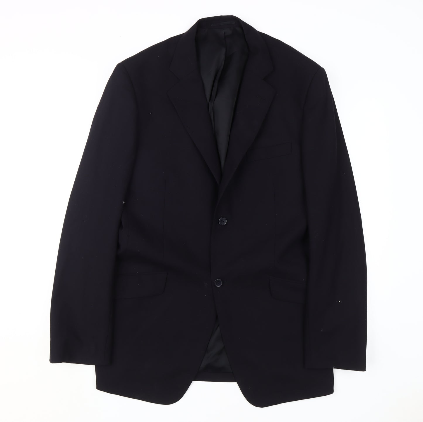 Disley Men's Black Wool Blazer, Size 42 Long Jacket