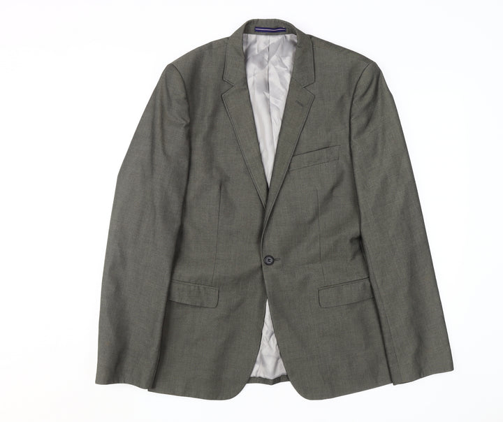 Topman Men's Grey Regular Blazer Jacket 40