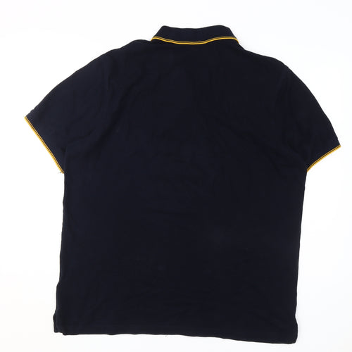 Marks and Spencer Men's Black Polo Shirt, XL, Cotton, Casual