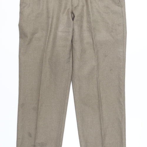 Marks and Spencer Men's Beige Trousers L Classic