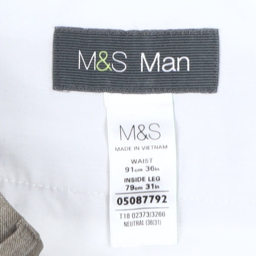 Marks and Spencer Men's Beige Trousers L Classic