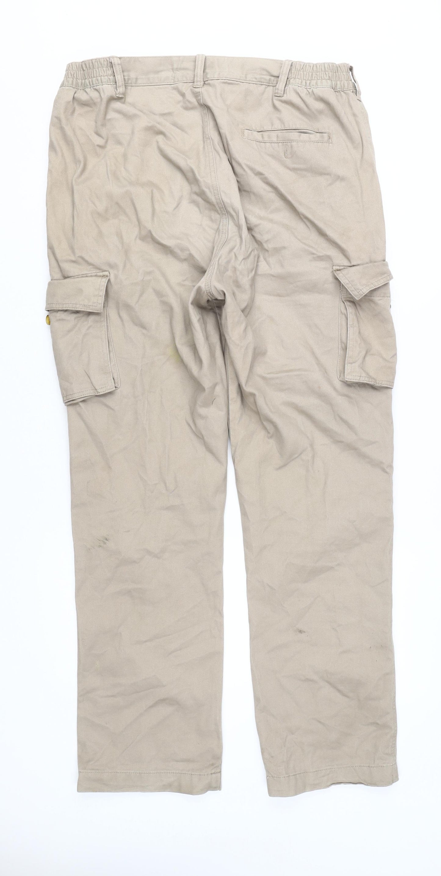 Cotton Traders Men's Beige Cargo Trousers Size 36