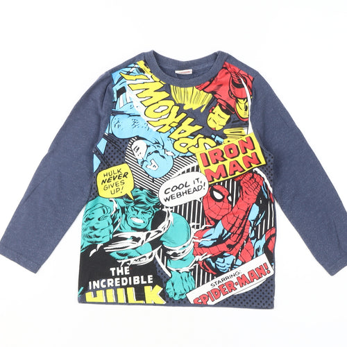 Marvel Comics Boys Superhero Graphic T-Shirt, Multicoloured, 5-6Y