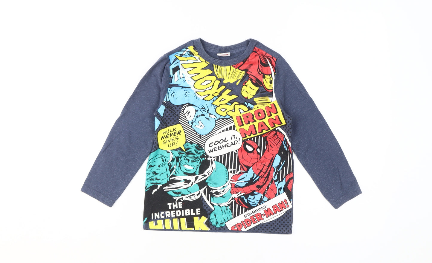 Marvel Comics Boys Superhero Graphic T-Shirt, Multicoloured, 5-6Y