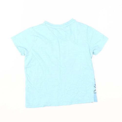 Disney Boys Blue Mickey Mouse T-Shirt 6-7 Years Short Sleeve