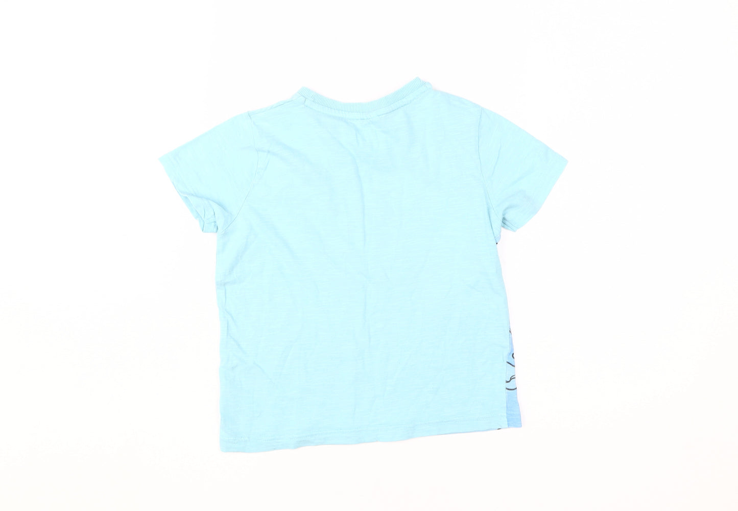 Disney Boys Blue Mickey Mouse T-Shirt 6-7 Years Short Sleeve