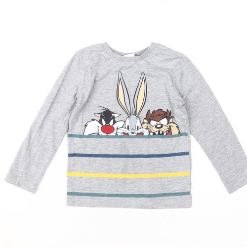 Looney Tunes Boys Grey Long Sleeve T-Shirt 4-5Y Pullover