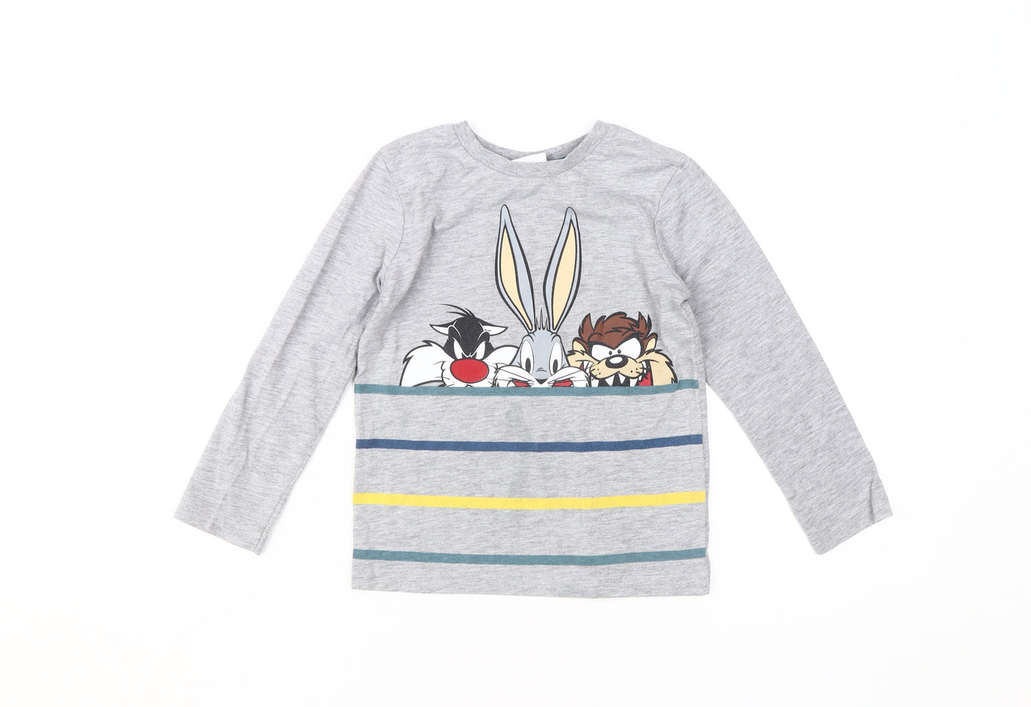 Looney Tunes Boys Grey Long Sleeve T-Shirt 4-5Y Pullover
