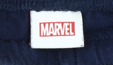 Marvel Boys Blue Captain America Sweat Shorts 6-7 Years
