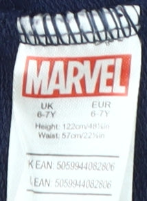 Marvel Boys Blue Captain America Sweat Shorts 6-7 Years