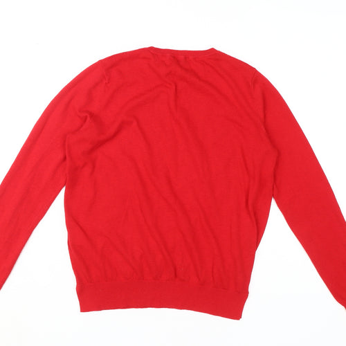 Warehouse Red Crew Neck Womens Jumper Size 12