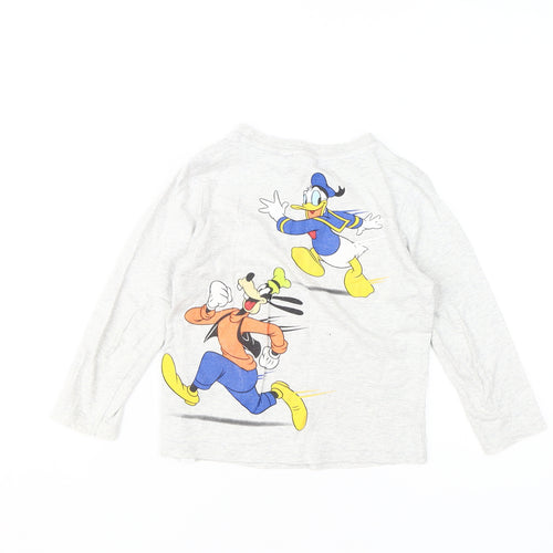 Disney Boys Grey Mickey & Friends Long Sleeve T-Shirt 5-6 Years