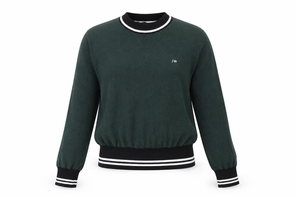 Front view of Jack Wills Women's Green jumper, size 12