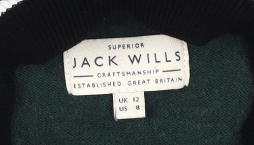 Jack Wills Women's Green Pullover Jumper, Size 12