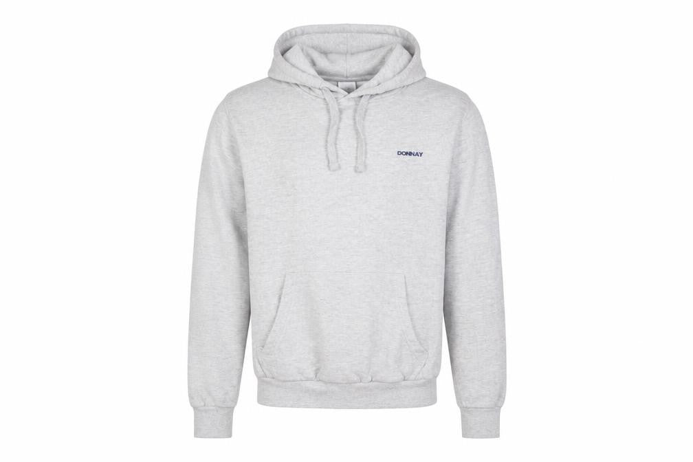 Front view of Donnay Men's Grey Pullover Hoodie M Size
