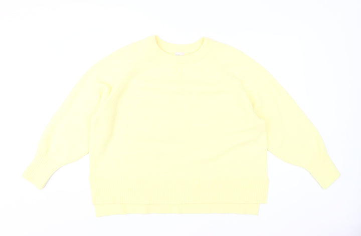 River Island Women's Yellow Crew Neck Jumper L