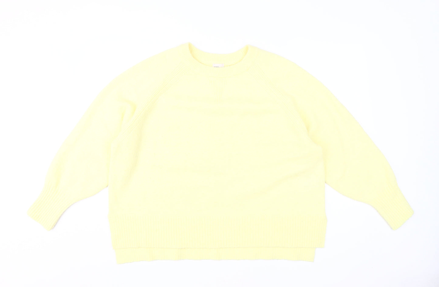 River Island Women's Yellow Crew Neck Jumper L