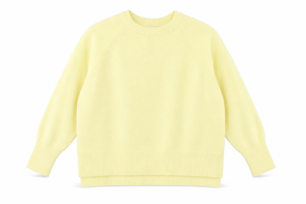 Front view of River Island Women's Yellow Crew Neck Jumper L