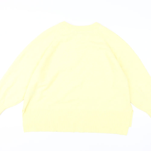 River Island Women's Yellow Crew Neck Jumper L