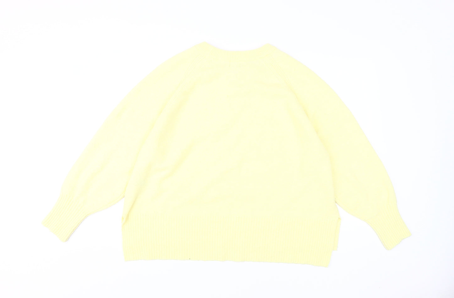 River Island Women's Yellow Crew Neck Jumper L