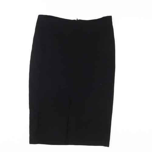 Mango Women's Black Pencil Skirt, Size S, Knee Length
