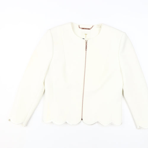 Ted Baker Women Ivory Slim Formal Jacket Size 6