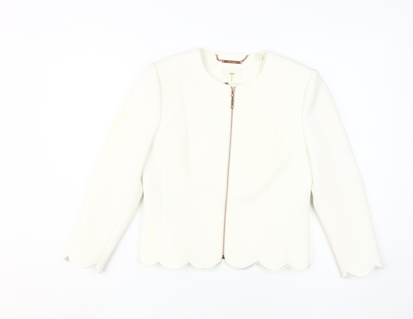 Ted Baker Women Ivory Slim Formal Jacket Size 6