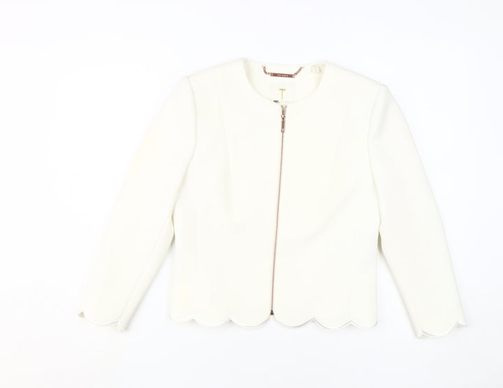 Ted Baker Women Ivory Slim Formal Jacket Size 6