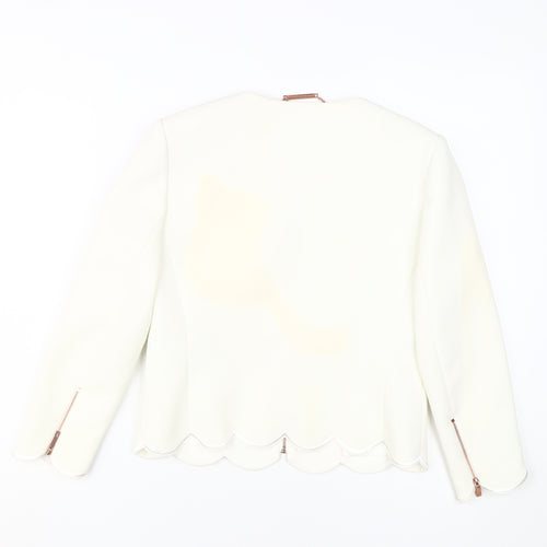 Ted Baker Women Ivory Slim Formal Jacket Size 6