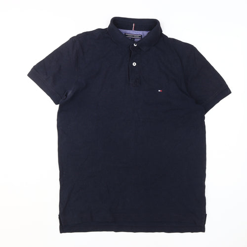 Tommy Hilfiger Black Regular Fit Men's Polo Shirt M