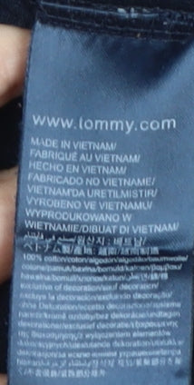 Tommy Hilfiger Black Regular Fit Men's Polo Shirt M