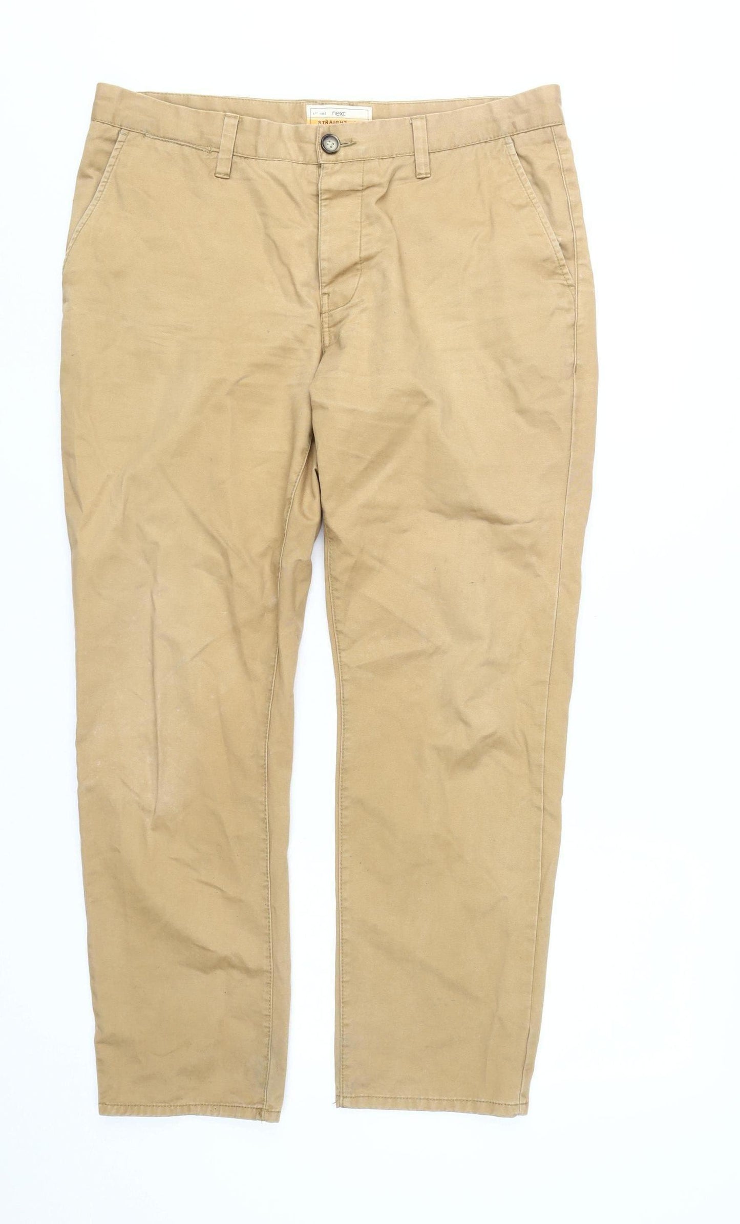 Next Men's Beige Chino Trousers Size 34 Casual