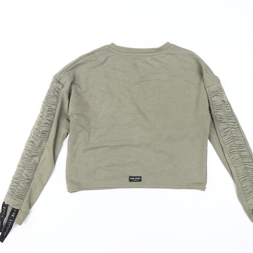 Pink Soda Sport Women's Green Pullover Sweatshirt Size 10