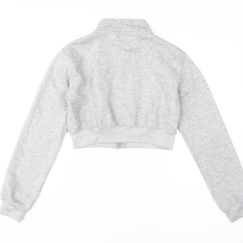 PrettyLittleThing Women's Grey Full Zip Sweatshirt Size 14