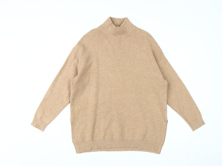 Stradivarius Beige Mock Neck Pullover XS Women