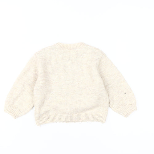 Zara Unisex Baby Beige Pullover Jumper 18-24 Months