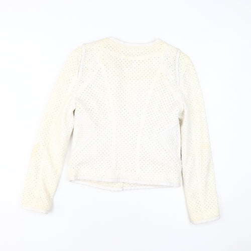 Juicy Couture Women's White XS Cotton Moto Jacket